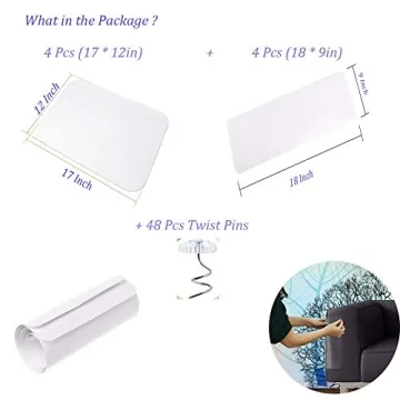 CAILENI 8 Pcs Transparent Cat Scratch Deterrent Couch Protector