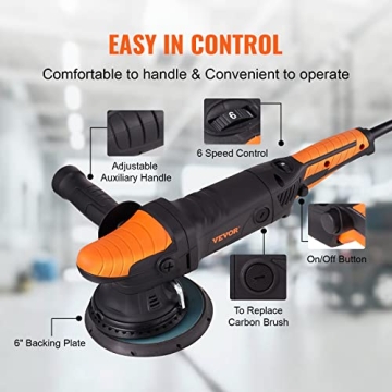 VEVOR 6-Inch Dual Action Polisher 720W Adjustable Speed