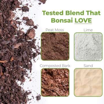 Bonsai Soil by Perfect Plants - 2qts. | Premium All-Purpose Mix Bonsai Tree Varieties