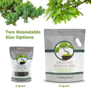 Bonsai Soil by Perfect Plants - 2qts. | Premium All-Purpose Mix Bonsai Tree Varieties
