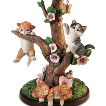 Adorable Country Kitties Lamp for Cat Lovers