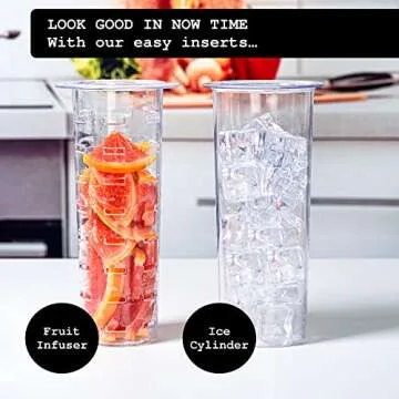 Stylish OMINA 2-Pack Glass Beverage Dispenser Set with Stand