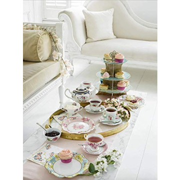 Talking Tables Vintage Tea Party Supplies | Floral Paper Plates, Napkins, Tea Cups and Saucer Sets | Great for Tea Parties, Weddings, Bridal and Baby Showers and Birthday Parties