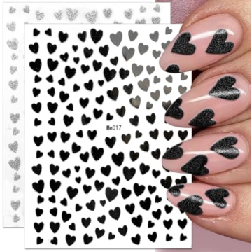 Heart Nail Art Stickers for Valentine's Day Nail Decoration