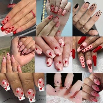 Heart Nail Art Stickers for Valentine's Day Nail Decoration