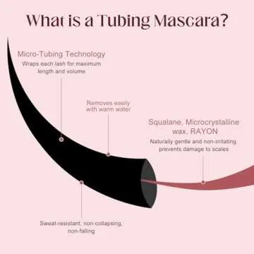 Unidollss Tubing Mascara Volume and Length Black Mascara Lengthening Long Lasting All Day, No Smudging, No Clumping, Washable Voluminous Mascara Tubing, Gluten-free Safe for Sensitive Eyes