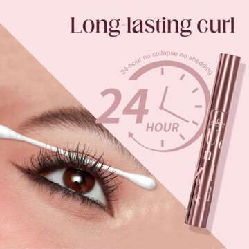 Unidollss Tubing Mascara Volume and Length Black Mascara Lengthening Long Lasting All Day, No Smudging, No Clumping, Washable Voluminous Mascara Tubing, Gluten-free Safe for Sensitive Eyes