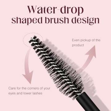 Unidollss Tubing Mascara Volume and Length Black Mascara Lengthening Long Lasting All Day, No Smudging, No Clumping, Washable Voluminous Mascara Tubing, Gluten-free Safe for Sensitive Eyes