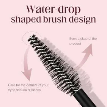 Unidollss Tubing Mascara Volume and Length Black Mascara Lengthening Long Lasting All Day, No Smudging, No Clumping, Washable Voluminous Mascara Tubing, Gluten-free Safe for Sensitive Eyes