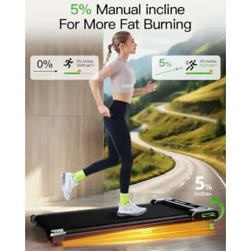 Akluer Walking Pad with Incline, Incline Walking Pad Treadmill for Home, 2.5 HP Under Desk Treadmill...