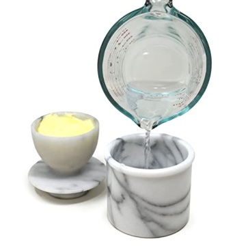 Norpro Marble Butter Keeper for Fresh Butter Spreadability