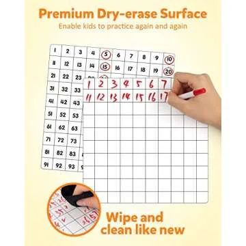 Coogam Wooden Math Hundred Board for Preschool Learning