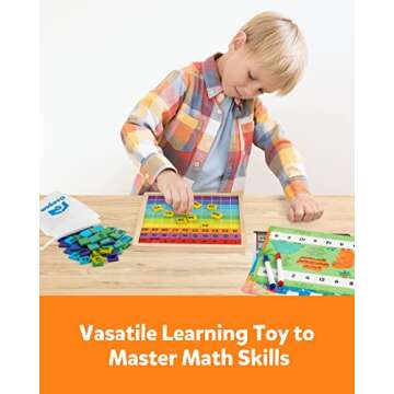 Coogam Wooden Math Hundred Board for Preschool Learning