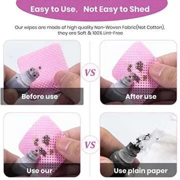 600 PCS Lint Free Eyelash Glue Wipes for Beauty Pros