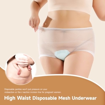 Mesh Postpartum Underwear for C-Section Recovery 10 Count
