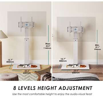 FITUEYES TV Stand for 26-65 Inch TVs with Swivel Design