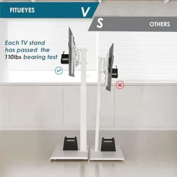 FITUEYES TV Stand for 26-65 Inch TVs with Swivel Design