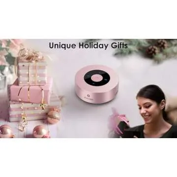 XLEADER Mini Bluetooth Speaker (Travel Case Packed) Portable Wireless Speaker with Aux Input, Micro SD, Mic, Touch Design, 12H Playtime, Pink Cute Small Speaker for iPhone Laptop Shower Office Gifts