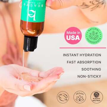 Beauty by Earth Aloe Vera Gel - USA Made with Natural & Organic Ingredients, Pure Aloe Vera Plant Ge...