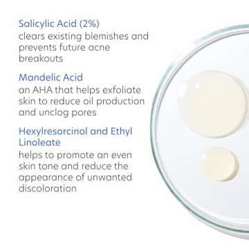 PCA SKIN Acne Gel, Acne Spot Treatment, 2% Salicylic Acid Serum, Anti Acne Serum, Evens Skin Tone, 1 fl oz Pump