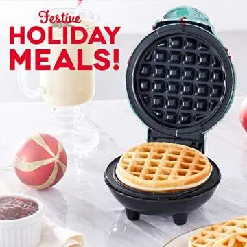 DASH DMW100AT Mini Maker for Individual Waffles, Hash Browns, Keto Chaffles with Easy to Clean, Non-...