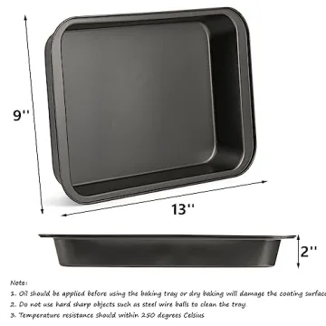 Lyellfe Rectangle Baking Pan Set for Perfect Baking