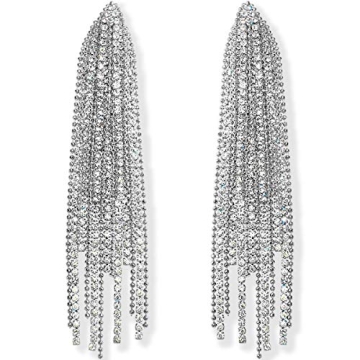 Humble Chic CZ Tassel Earrings - Dazzling Statement Jewelry
