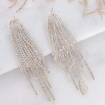 Humble Chic CZ Tassel Earrings - Dazzling Statement Jewelry
