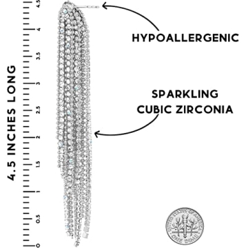 Humble Chic CZ Tassel Earrings - Dazzling Statement Jewelry