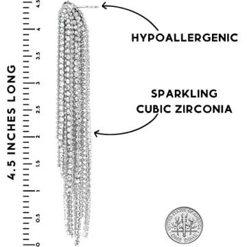 Humble Chic CZ Tassel Earrings - Dazzling Statement Jewelry