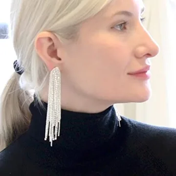 Humble Chic CZ Tassel Earrings - Dazzling Statement Jewelry