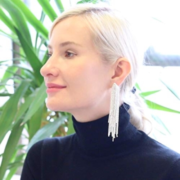 Humble Chic CZ Tassel Earrings - Dazzling Statement Jewelry