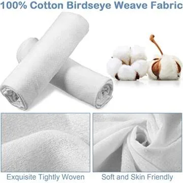 30 Pack Birdseye Cloth Diapers with Pins for Babies