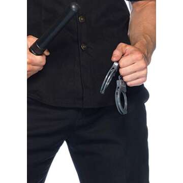 Leg Avenue mens Police Adult Sized Costumes, Black, Medium Large US