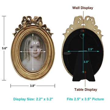 Vintage Ornate 2.5x3.5 Picture Frame for Memories