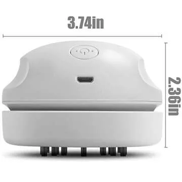 prowithlin Desktop Vacuum Cleaner USB Charging with Vacuum Nozzle Cleaning Brush, Detachable Design ...