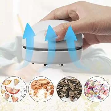Prowithlin Desktop Vacuum Cleaner - USB Rechargeable & Portable