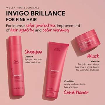 Wella Professionals Invigo Brilliance Hair Mask for Fine/Normal Colored Hair| Conditioning Treatment...