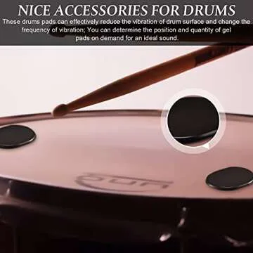 Boao 48 Drum Dampeners - Silicone Gel Mute Pads for Drummers