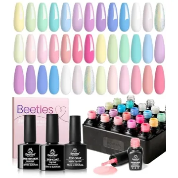 Beetles Gel Polish Set 20 Colors Spring Pastels and Glitters