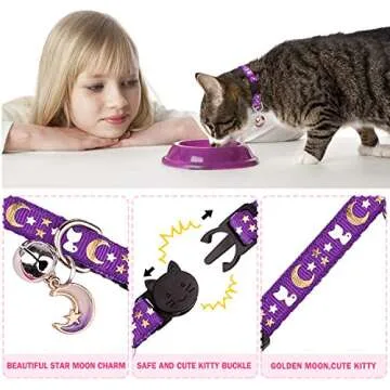 Stylish & Safe Uteuvili Cat Collar Set - Breakaway with Bell