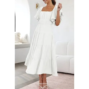 LILLUSORY White Off-The-Shoulder Sundress for Women