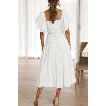 LILLUSORY White Off-The-Shoulder Sundress for Women