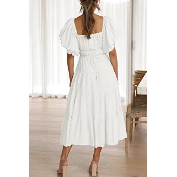 LILLUSORY White Off-The-Shoulder Sundress for Women