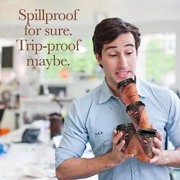 Quality Disposable Coffee Cups with Lids - 100 Pack