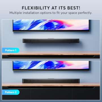 GEOYEAO Sound Bar for Smart TV w/Dolby Atmos 2.1 ch 190W 37 inch Surround Sound TV Speaker Home Theater System, HDMI-ARC/BluetoothOptical/AUX/Connection for TV/Projector/DVD Player/Switch/PC