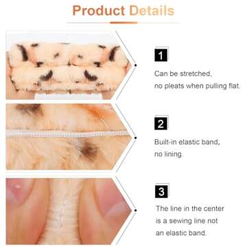 VELSCRUN 6 Pack Hairband, Makeup Headband, Face Wash Headband, Skincare Headbands, Sponge Headband with Bow Tie, Microfiber, One Size Fits All, Ideal Gift for Women, Leopard Print