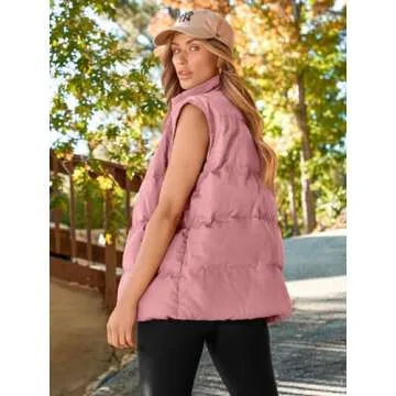 AUTOMET Sleeveless Women's Puffer Vest for Fall & Winter
