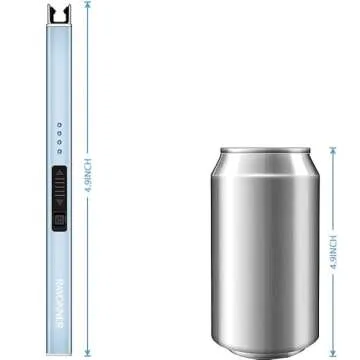 RAYONNER Electric Candle Lighter Plasma Arc Lighters Easter Basket Stuffers Valentines Day Gift Windproof & Flameless USB Rechargeable with Safety Switch (Sierra Blue, Packs of 2)