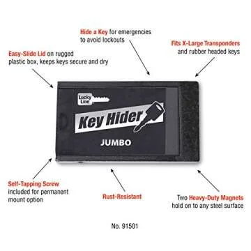 Lucky Line Jumbo Magnetic Key Hider for Larger Keys